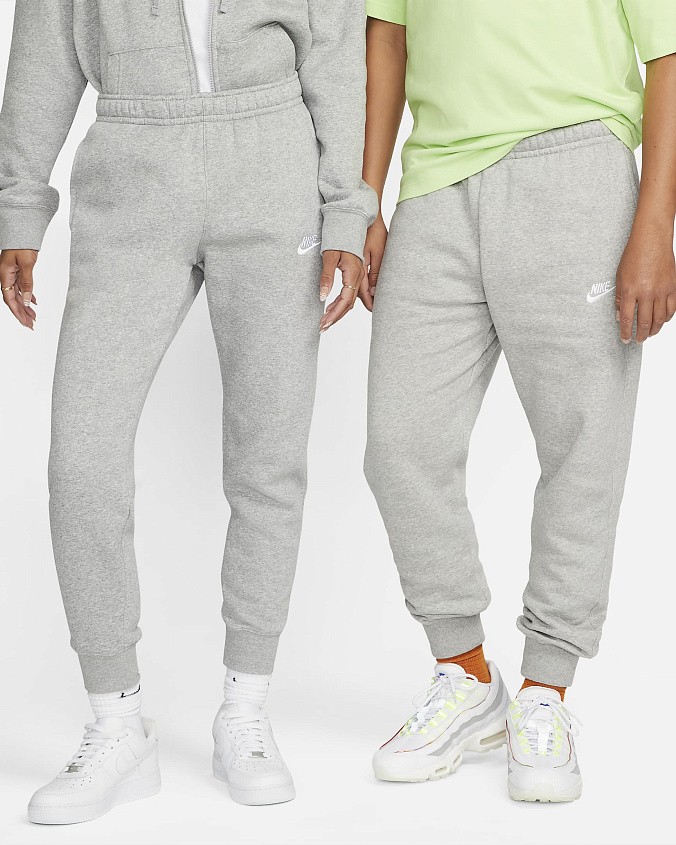 Брюки спортивные Nike Sportswear Club Fleece Dark Grey Heather/Matte Silver/White