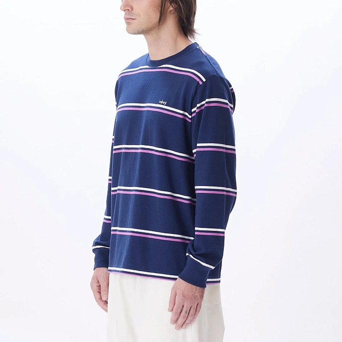 Лонгслив Obey Warren Stripe Ls Knit