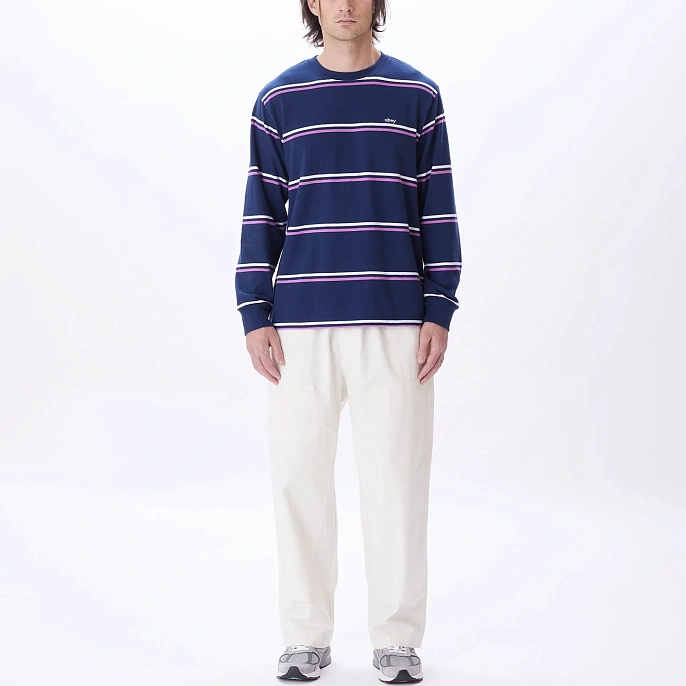 Лонгслив Obey Warren Stripe Ls Knit