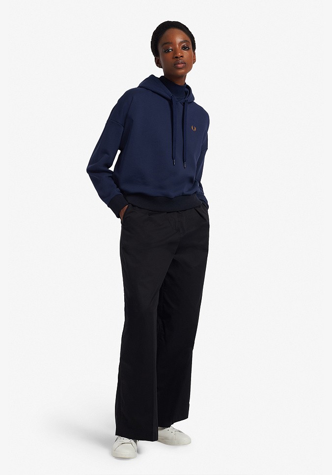 Толстовка женская Fred Perry Panelled Sleeve Hooded Sweat