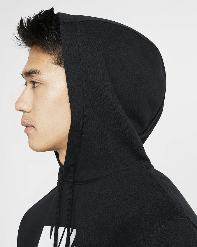 Толстовка Nike Sportswear Club Fleece Black/Black/White