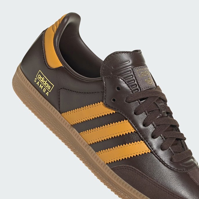 Кроссовки adidas Originals Samba OG Dark Brown/Preloved Yellow/Gum