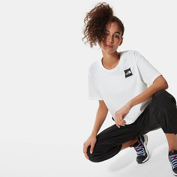 Футболка укороченная женская The North Face Women's Cropped Fine T-shirt TNF White