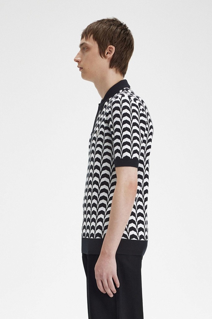 Рубашка поло мужская Fred Perry Jacquard Knitted Shirt