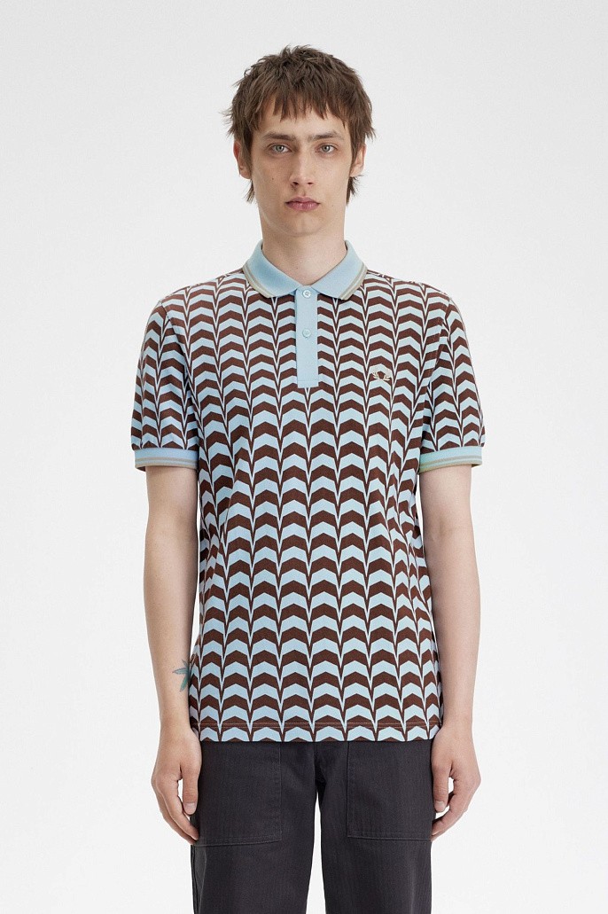 Рубашка поло мужская Fred Perry Bold Print Polo Shirt