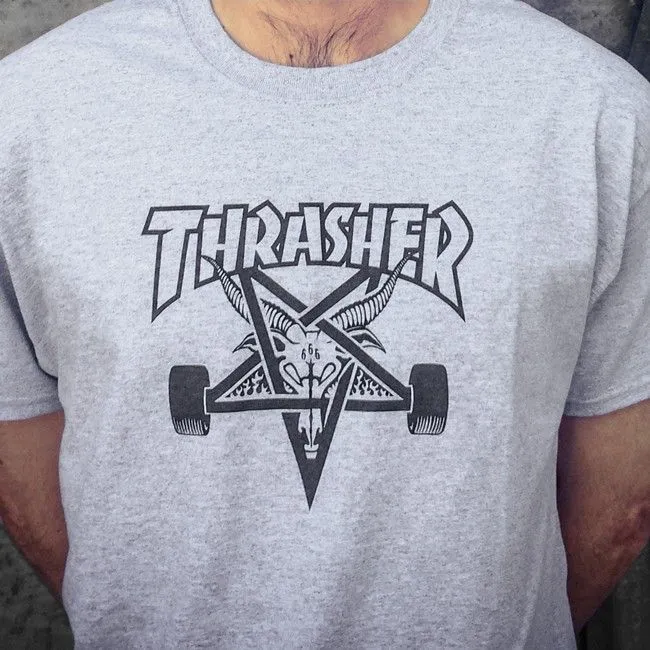 Grey shop thrasher shirt