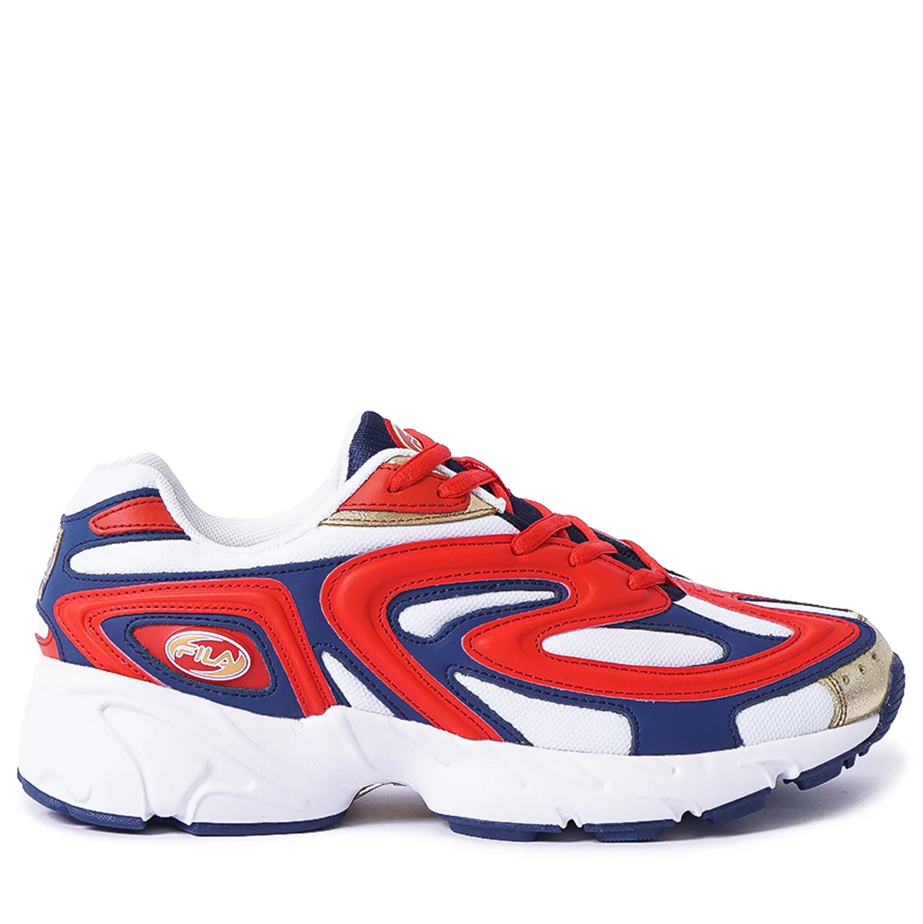 Fila red sales white blue