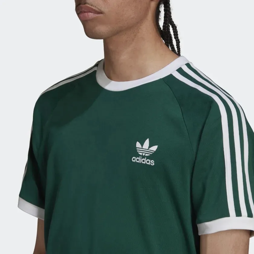 Adidas 3 clearance stripes tee green